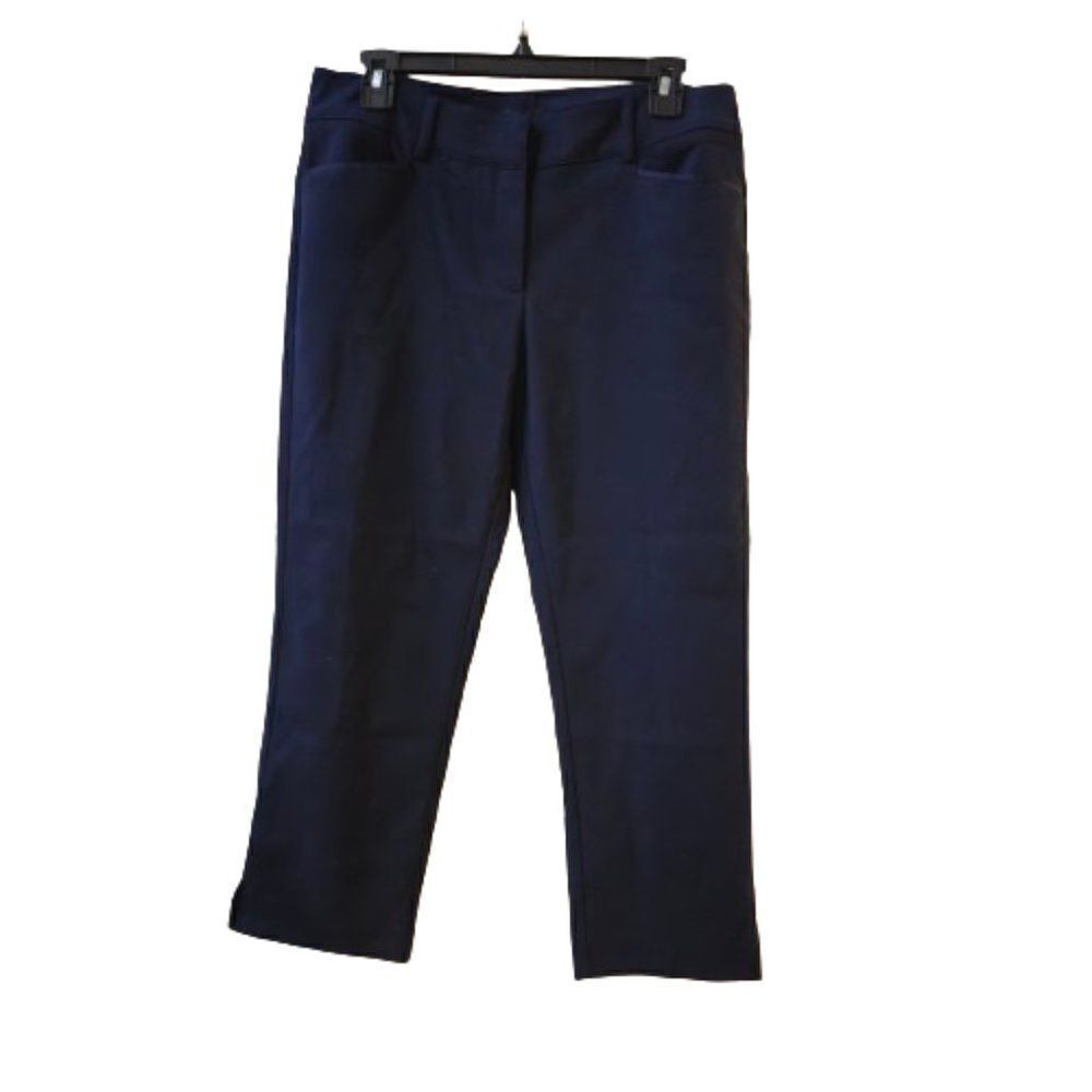 7th Avenue Design Studio Women's Navy Blue Stretch Dress Pants Size 8
